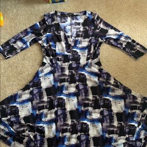 Knee length patterned dress